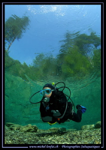 Diving the Fernsteinsee in Austria... :O)... by Michel Lonfat 